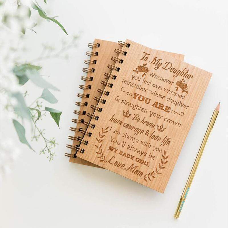 Mom To Daughter - Straighten Your Crown - Lovely Wooden Journal