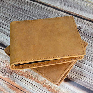 Mom To Son - Genuine Premium Leather Bifold Card Wallet