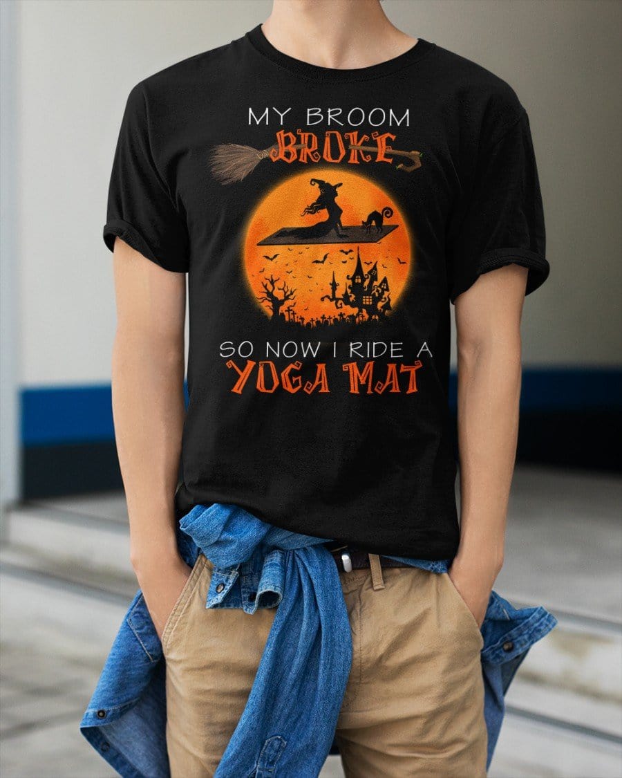 Yoga Halloween My Broom Broke So Now I Ride A Yoga Mat