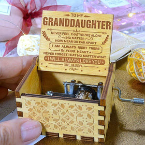 Grandpa to Granddaughter - I Will Always Love You - Engraved Music Box