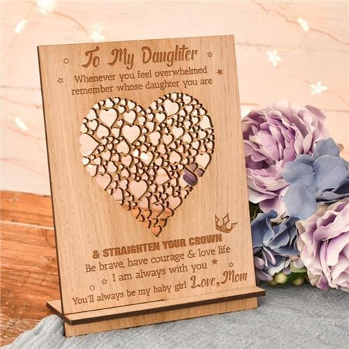 Mom To Daughter - Straighten Your Crown -  Love Plaque