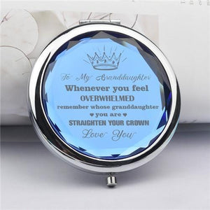 To My Granddaughter - Straighten Your Crown - Pocket Mirror