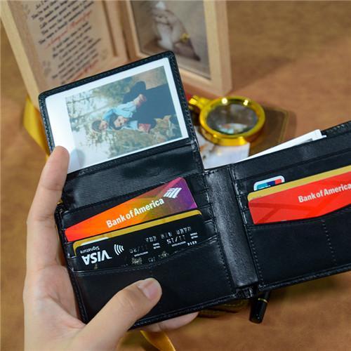 Dad To Son - Never Lose - Black Genuine Leather Wallet