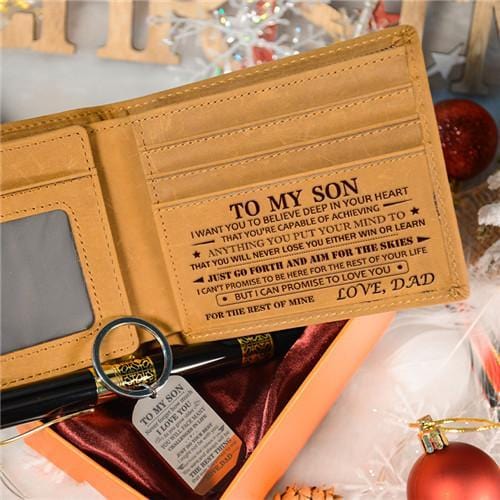 Dad To Son - Never Lose - Wallet Keychain Pen Gift Set