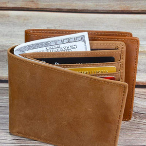 Mom To Son - Genuine Premium Leather Bifold Card Wallet