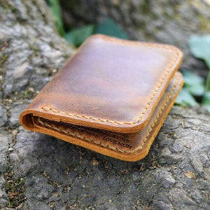 Mom To Son - Premium Cow Leather Bifold Wallet