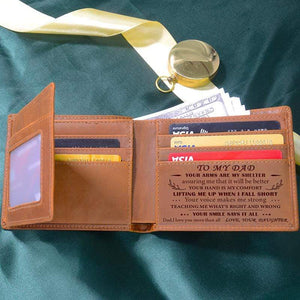 Daughter To Dad - Genuine Premium Leather Card Wallet